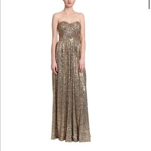 Badgely Mischka Sequin draped gown sz 0
